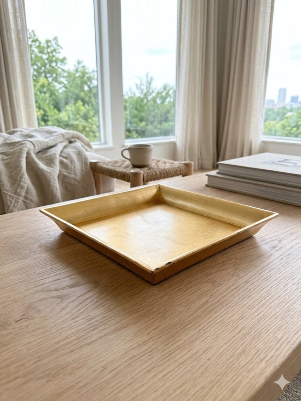 Gold Square Decorative Tray